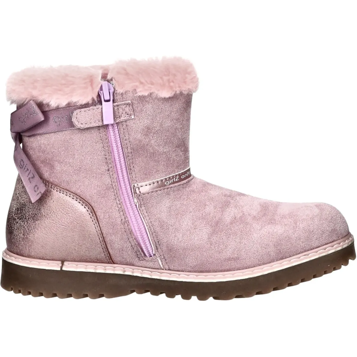 girlZ onlY Schlupf-/Klettstiefelette Warmfutter