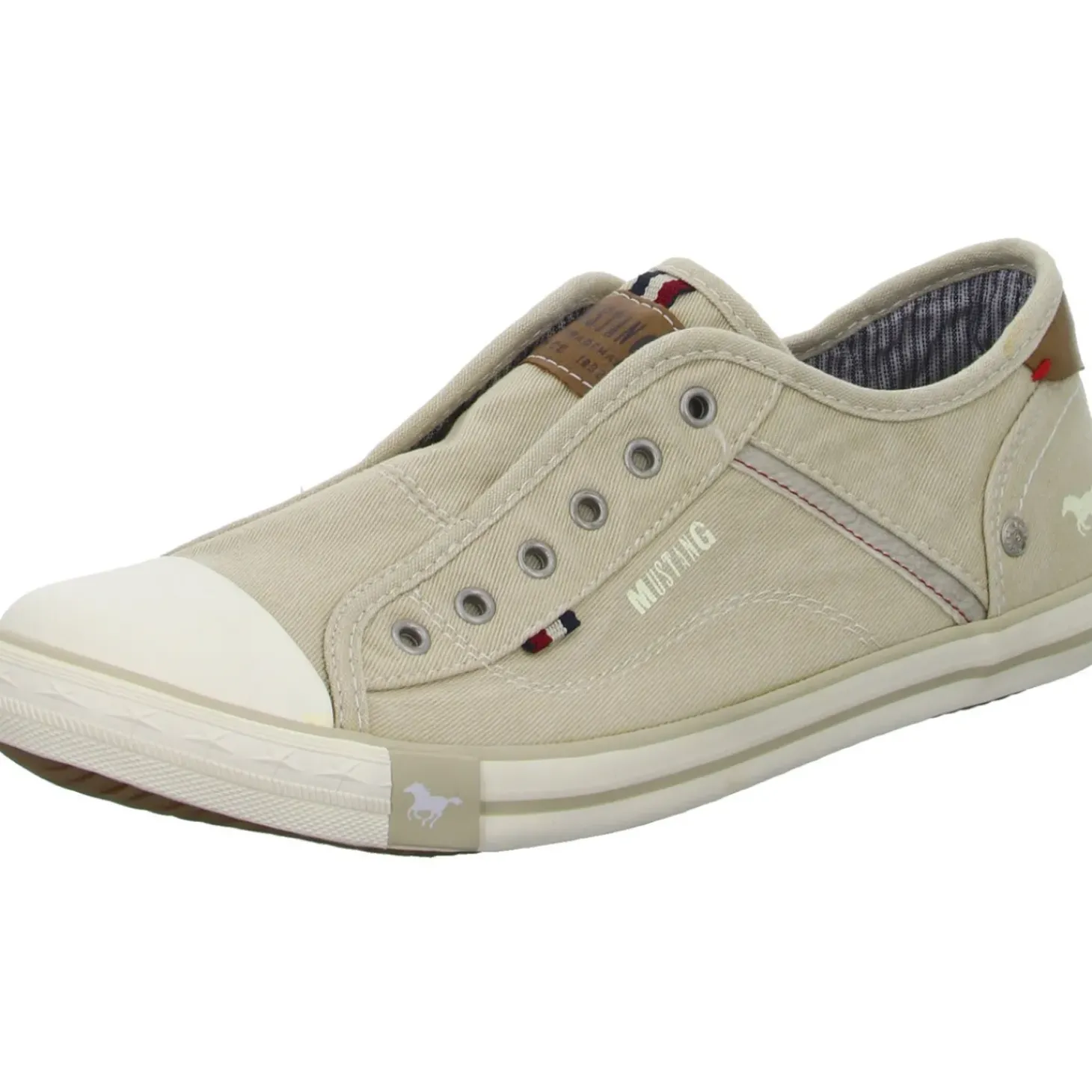MUSTANG Leinen Slipper/Kletthalbschuh