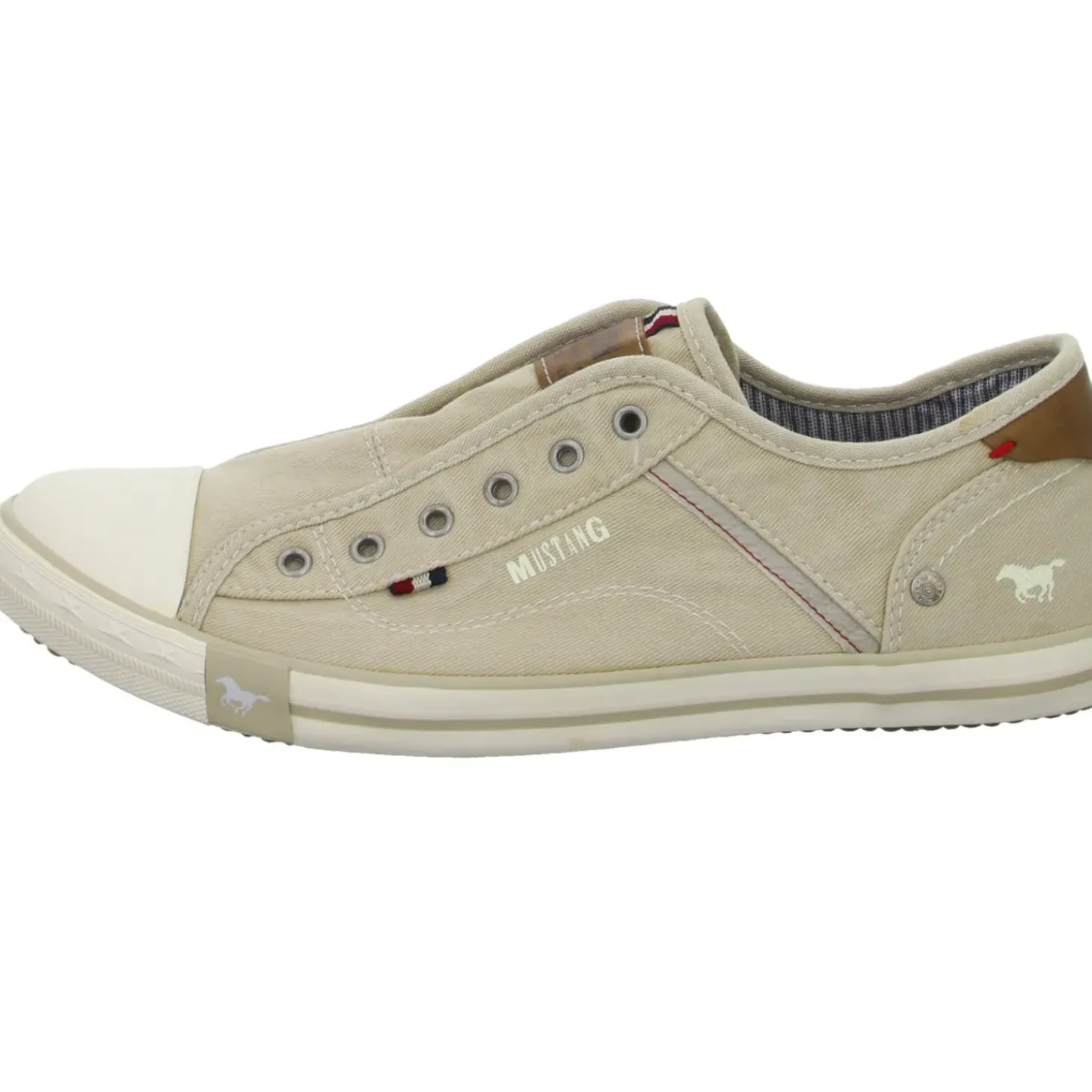 MUSTANG Leinen Slipper/Kletthalbschuh