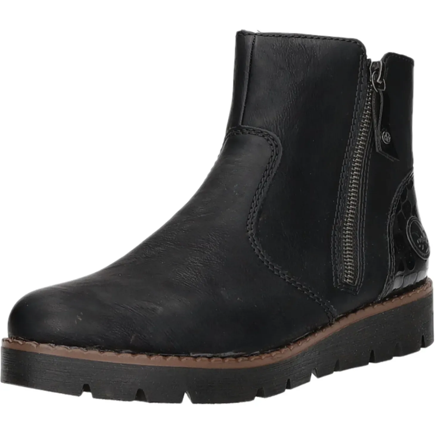 Rieker Schlupf-/Reißverschlußstiefelette Warmfutter bis 35mm Absatz (casual)