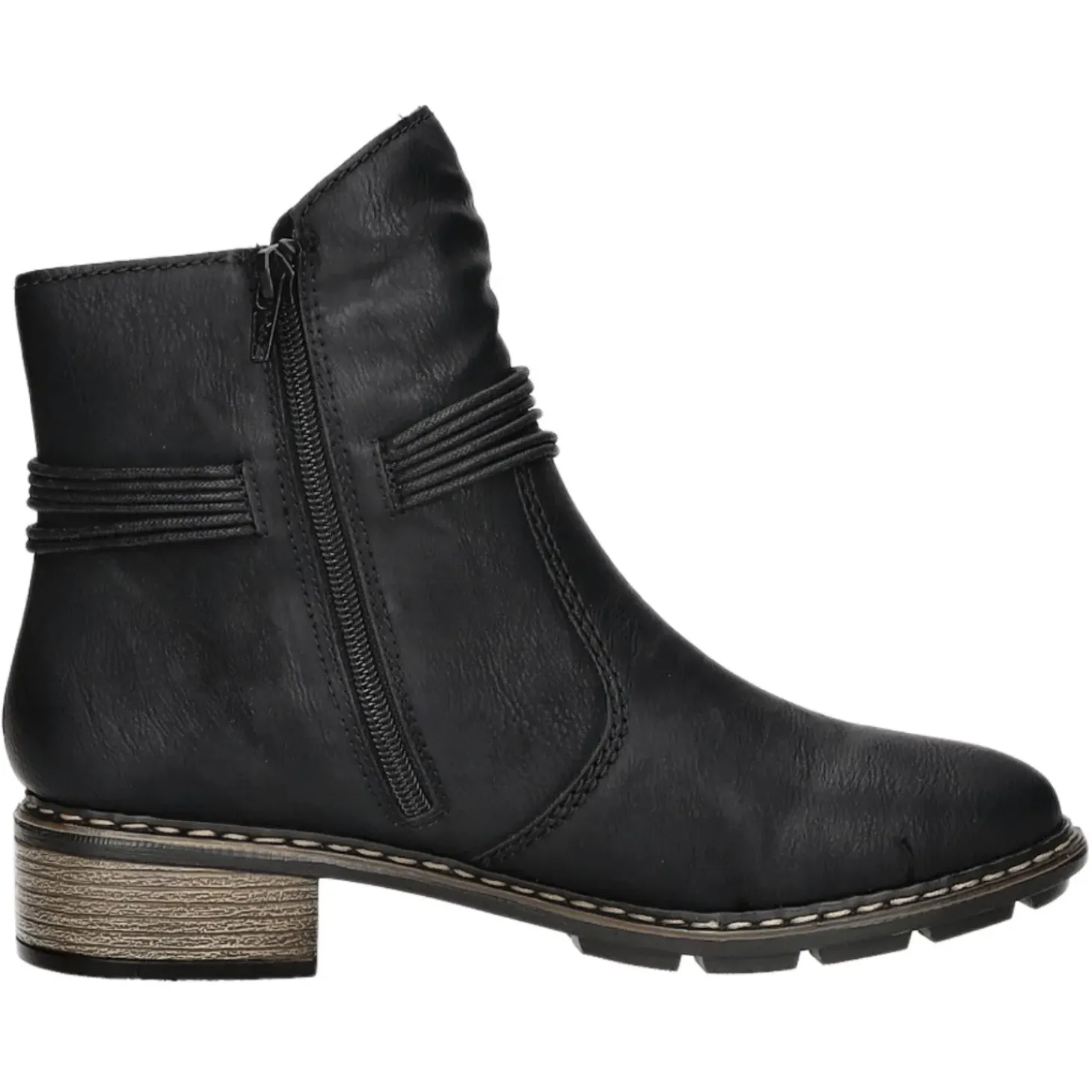 Rieker Schlupf-/Reißverschlußstiefelette Warmfutter bis 35mm Absatz (casual)