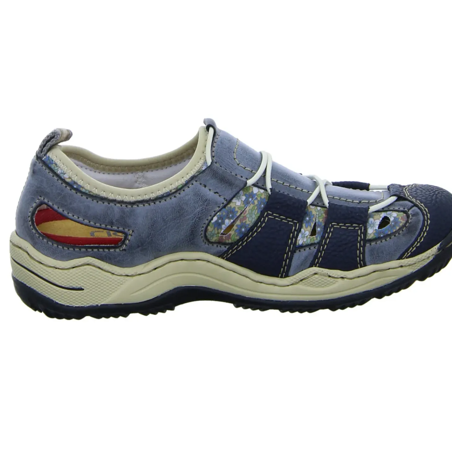 Rieker Slipper/Kletthalbschuh luftdurchlässig (durchbrochenes/geflochtenes Obermaterial)