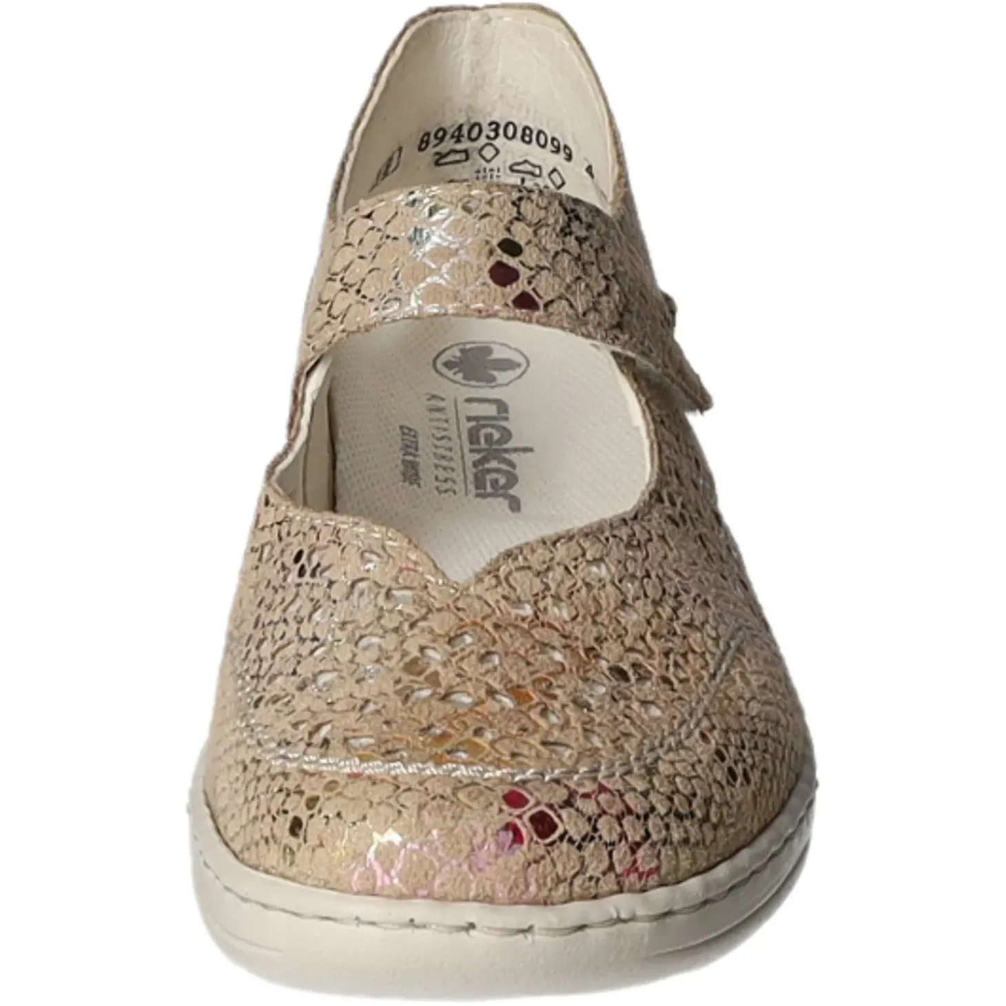 Rieker Slipper/Kletthalbschuh luftdurchlässig (durchbrochenes/geflochtenes Obermaterial)