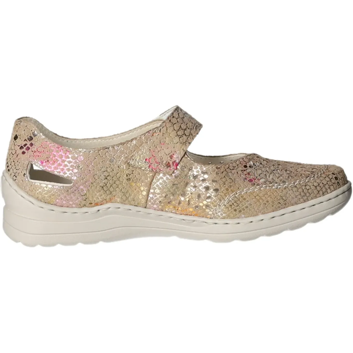 Rieker Slipper/Kletthalbschuh luftdurchlässig (durchbrochenes/geflochtenes Obermaterial)