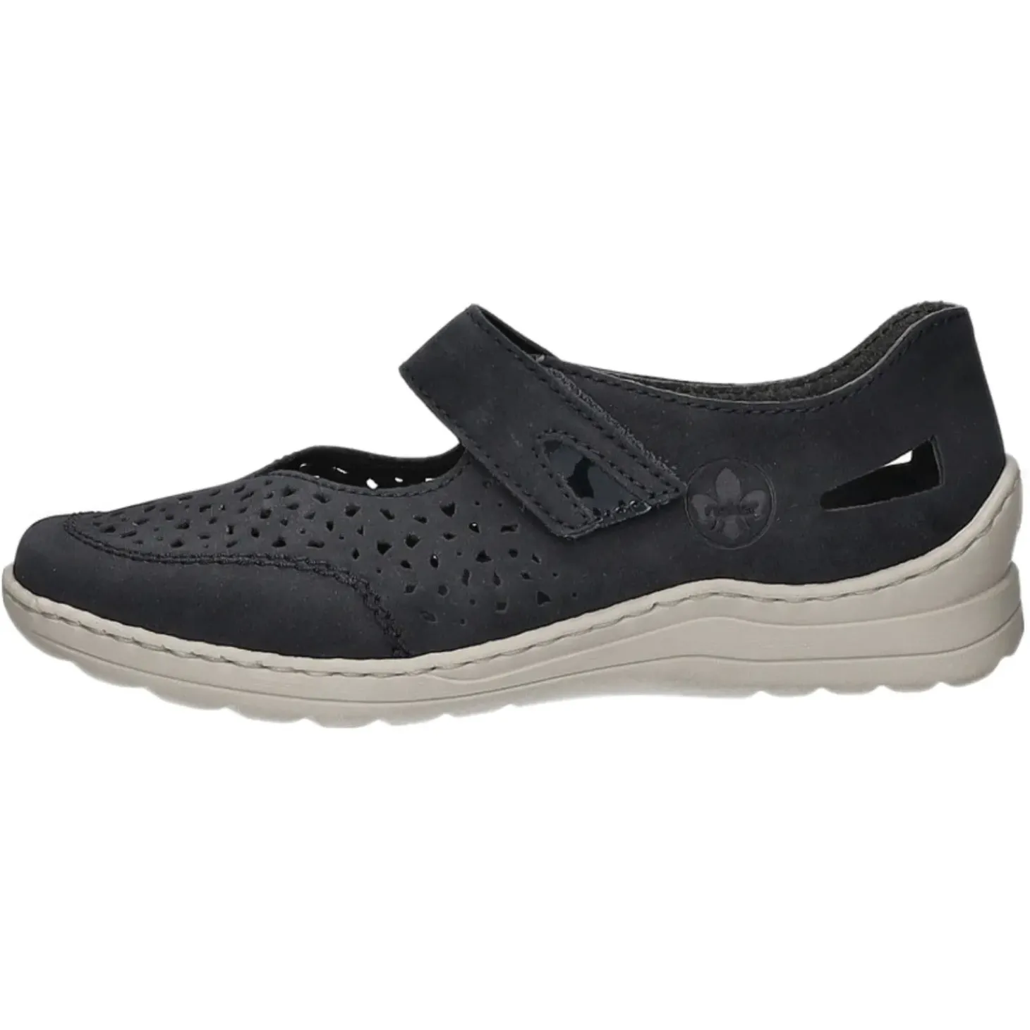 Rieker Slipper/Kletthalbschuh luftdurchlässig (durchbrochenes/geflochtenes Obermaterial)