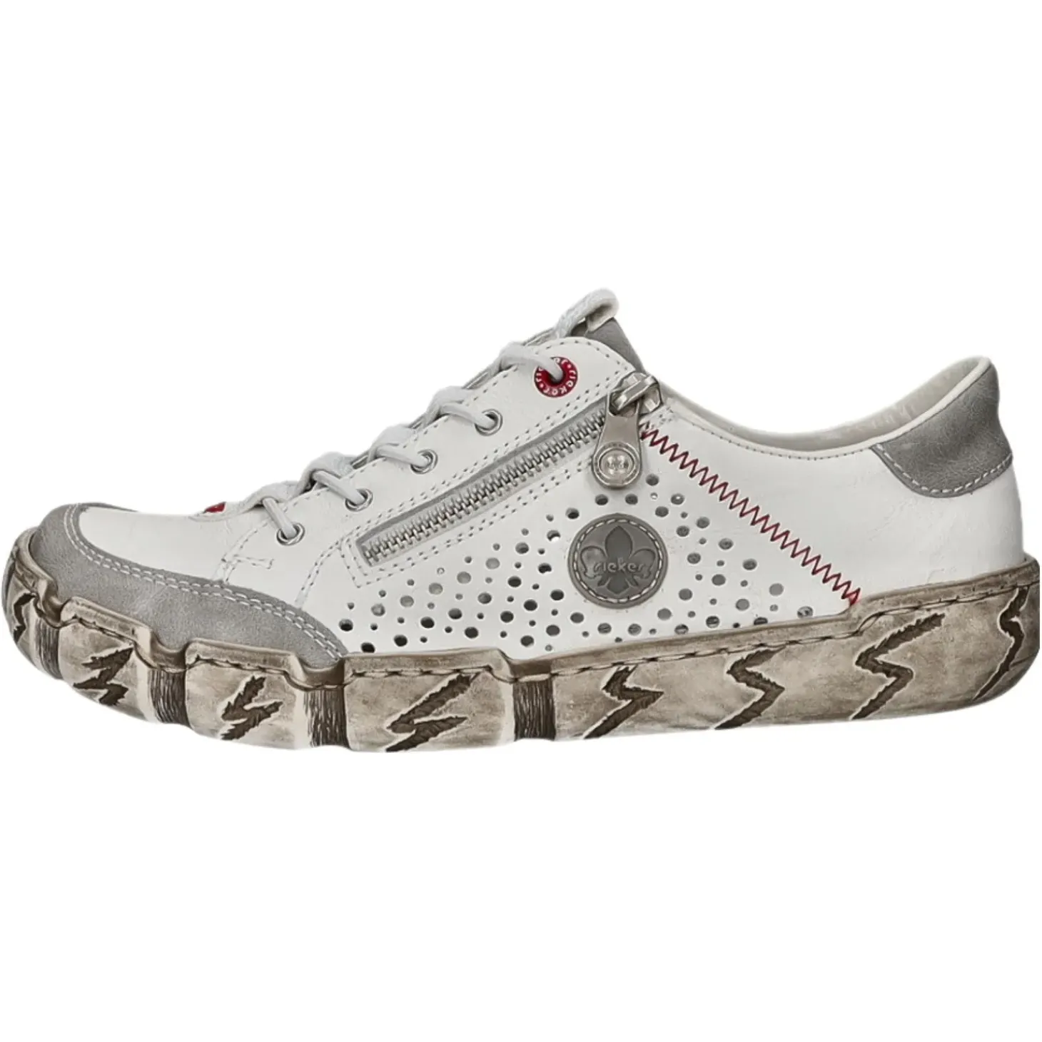 Rieker Slipper/Kletthalbschuh luftdurchlässig (durchbrochenes/geflochtenes Obermaterial)
