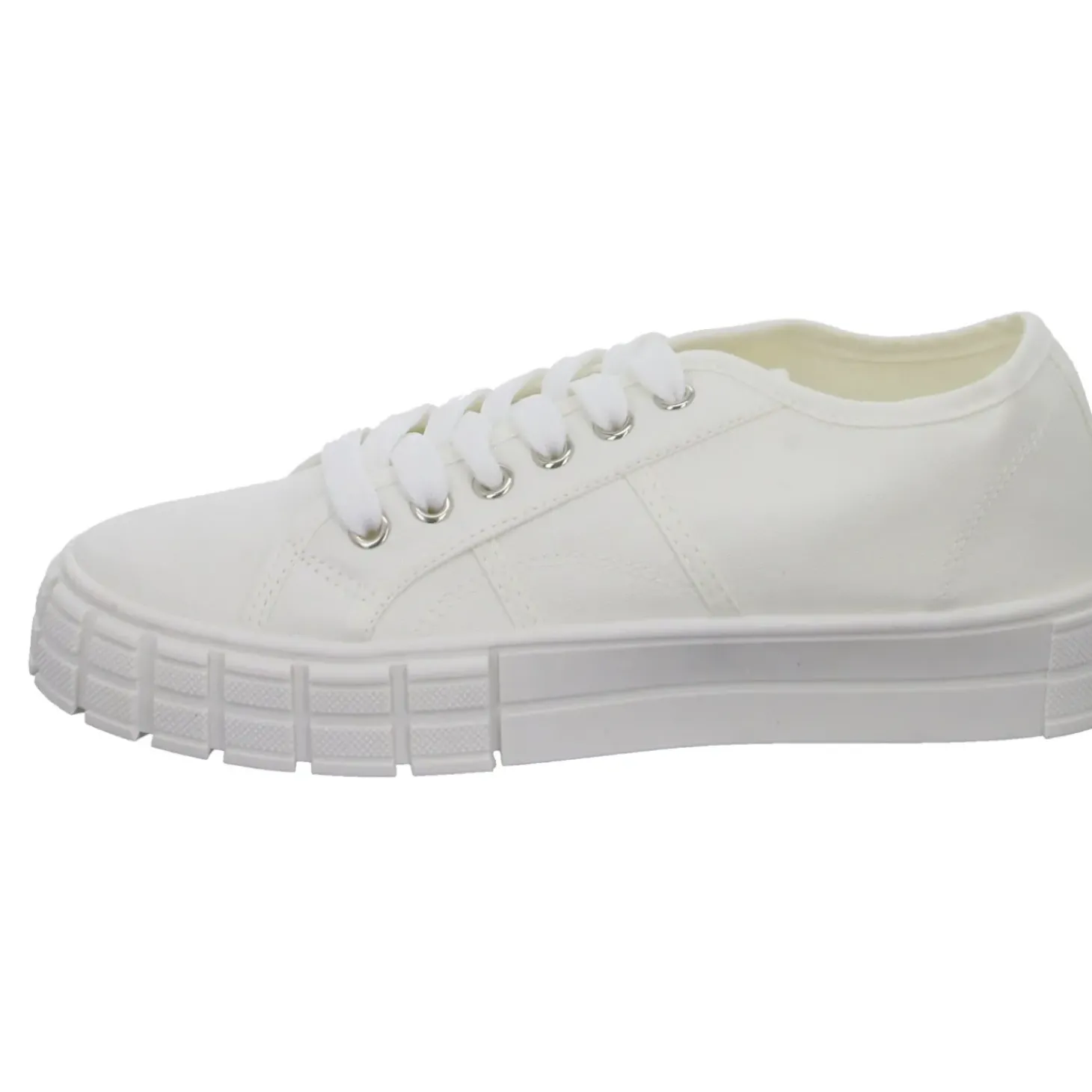 Sneakers Leinen Schnürhalbschuh