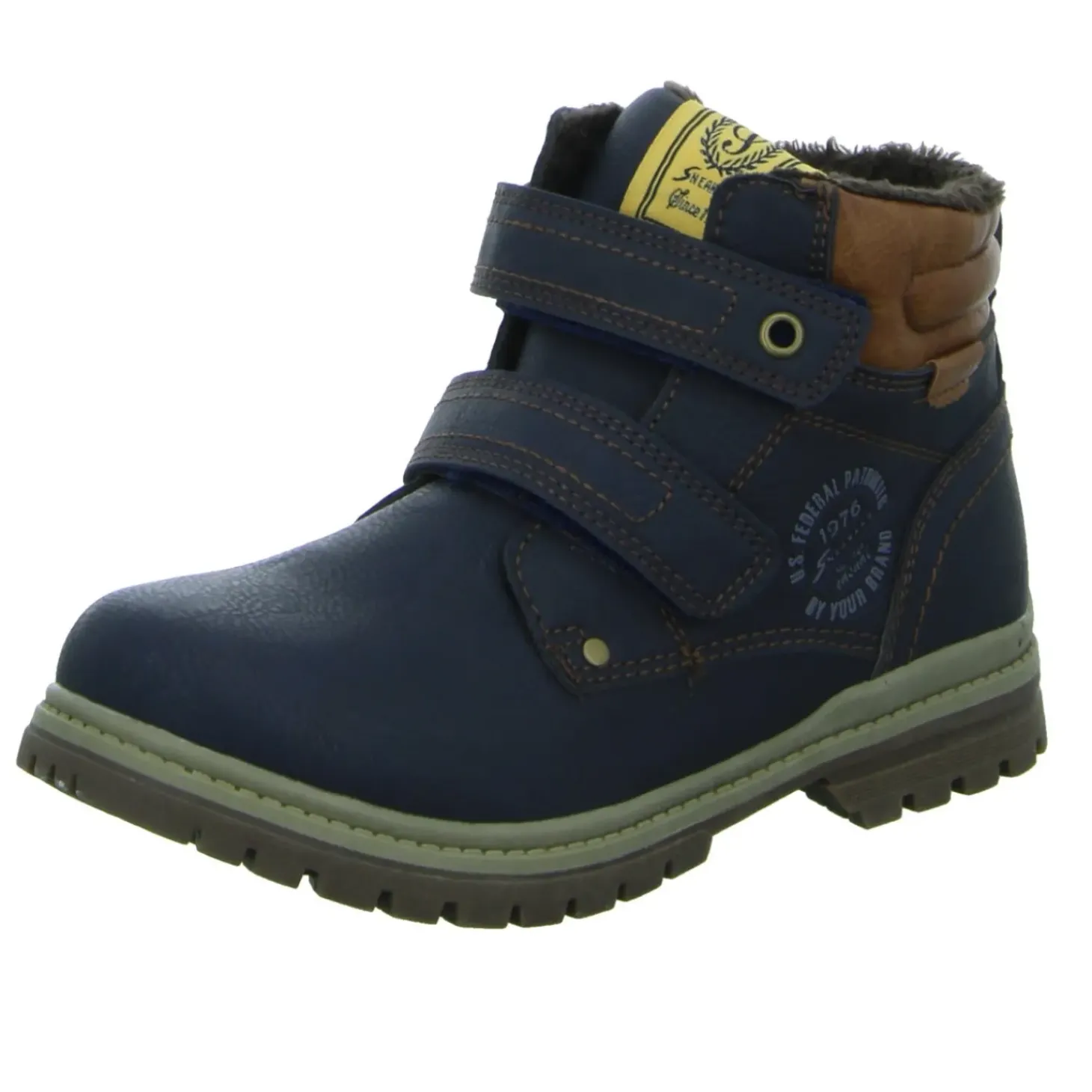 Sneakers Schlupf-/Klettstiefelette Warmfutter